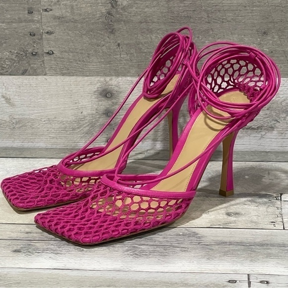 BOTTEGA VENETA Stretch Ankle Strap Sandals - Hollyhock pink - Sz - 11 US / 41 EU - Picture 5 of 15